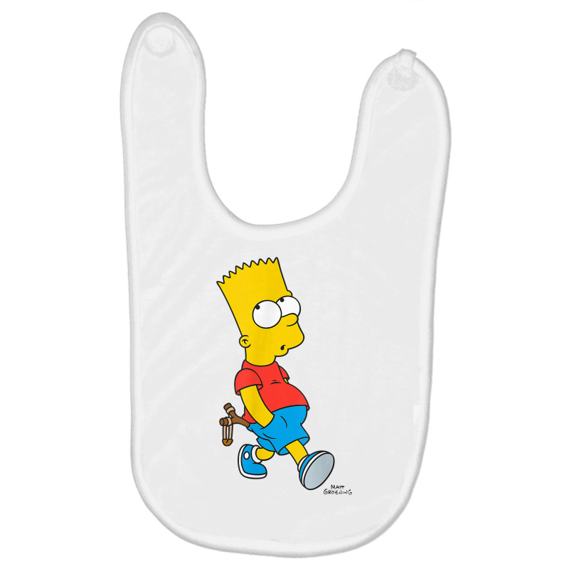 The Simpsons Bart Simpson With Slingshot T Shirt Baby Bibs | Artistshot