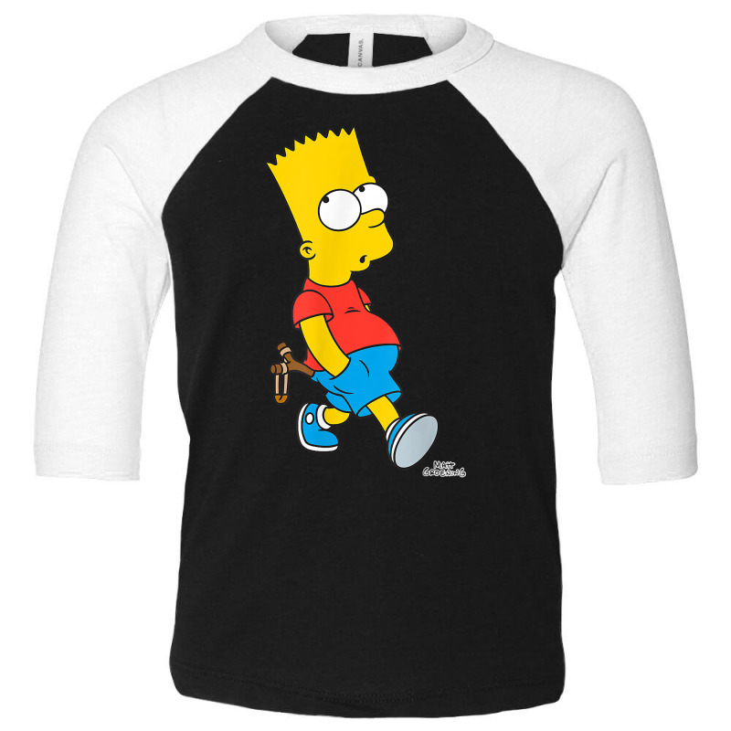 The Simpsons Bart Simpson With Slingshot T Shirt Toddler 3/4 Sleeve Tee | Artistshot