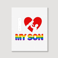 I Love My Son Father And Son For Dark Portrait Canvas Print | Artistshot