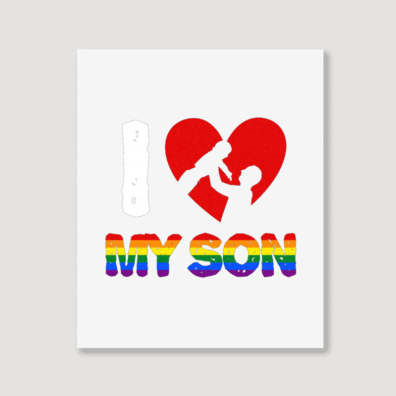 I Love My Son Father And Son For Dark Portrait Canvas Print | Artistshot