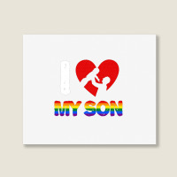 I Love My Son Father And Son For Dark Landscape Canvas Print | Artistshot