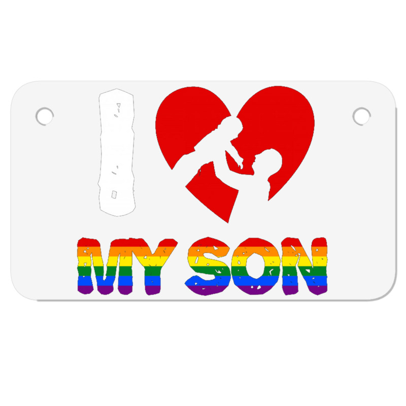 I Love My Son Father And Son For Dark Motorcycle License Plate | Artistshot