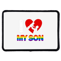 I Love My Son Father And Son For Dark Rectangle Patch | Artistshot