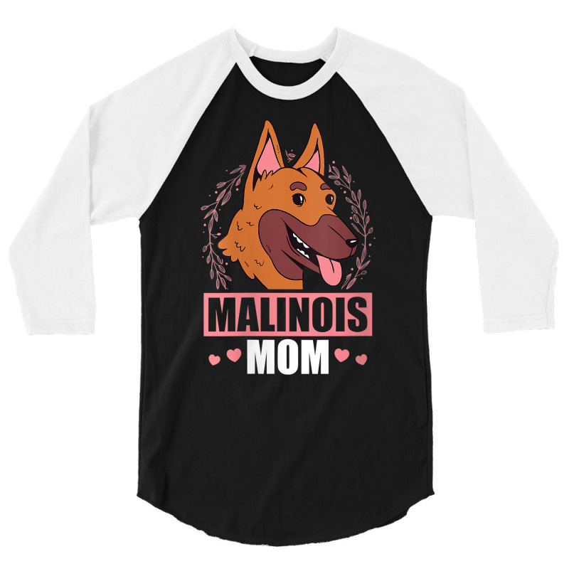 Womens Malinois Mom Dog Owner Belgian Malinois V Neck T Shirt 3/4 Sleeve Shirt by erisseby | Artistshot