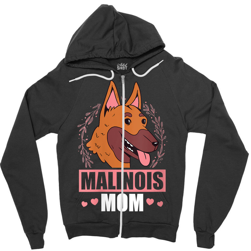 Womens Malinois Mom Dog Owner Belgian Malinois V Neck T Shirt Zipper Hoodie by erisseby | Artistshot