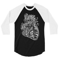 Science Anatomical Heart Amazing Cardiologist Science 3/4 Sleeve Shirt | Artistshot