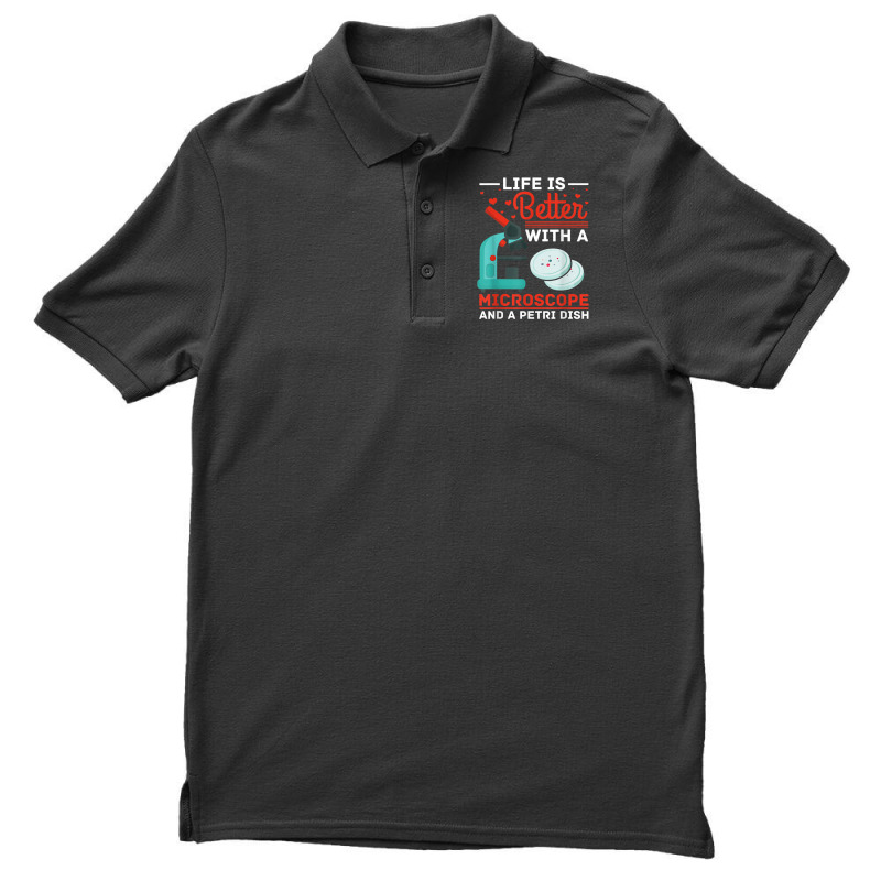 Science Biologist Science Of Life Microscope Molecular Biology Men's Polo Shirt | Artistshot