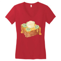 Brick Toast Bread Lover T  Shirt Honey Bread Brick Toast Topped With K Women's V-neck T-shirt | Artistshot