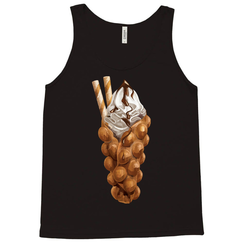 Bubble Waffle Ice Cream T  Shirt Egg Bubble Waffle Vanilla Ice Cream A Tank Top by pintailracehorse | Artistshot