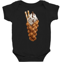 Bubble Waffle Ice Cream T  Shirt Egg Bubble Waffle Vanilla Ice Cream A Baby Bodysuit | Artistshot