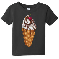 Bubble Waffle Ice Cream T  Shirt Egg Bubble Waffle Vanilla Ice Cream W Baby Tee | Artistshot