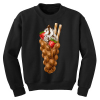 Bubble Waffle Ice Cream T  Shirt Egg Bubble Waffle Vanilla Ice Cream W Youth Sweatshirt | Artistshot