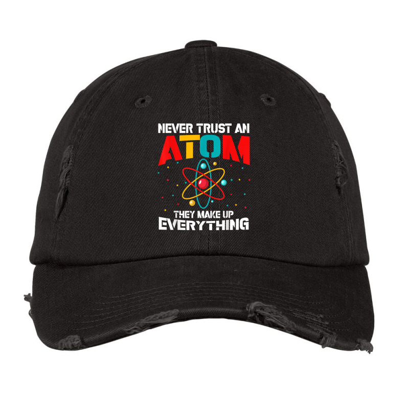 Science Funny Atom Art Stem Molecule Chemistry Teacher Vintage Cap by urethrapricey | Artistshot