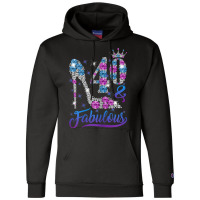 Womens 40 And Fabulous Stepping Into My 40th Birthday Gift Women's T S Champion Hoodie | Artistshot