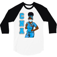 Womens Black Cna Magic Afro Girl Pride T Shirt 3/4 Sleeve Shirt | Artistshot