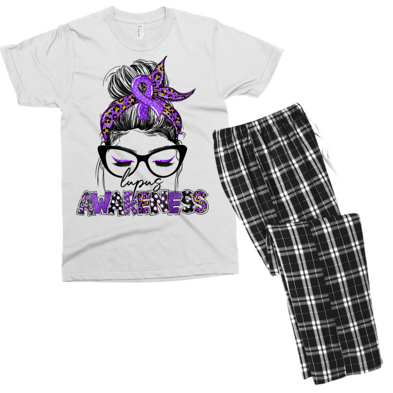 Womens Classy Leopard Pattern Shades Lupus Awareness Ribbon T Shirt Men's T-shirt Pajama Set | Artistshot