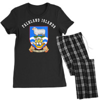 Womens Falkland Islands T Shirt Coat Of Arms Tee Flag Souvenir V Neck Women's Pajamas Set | Artistshot