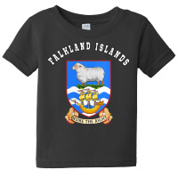 Womens Falkland Islands T Shirt Coat Of Arms Tee Flag Souvenir V Neck Baby Tee | Artistshot