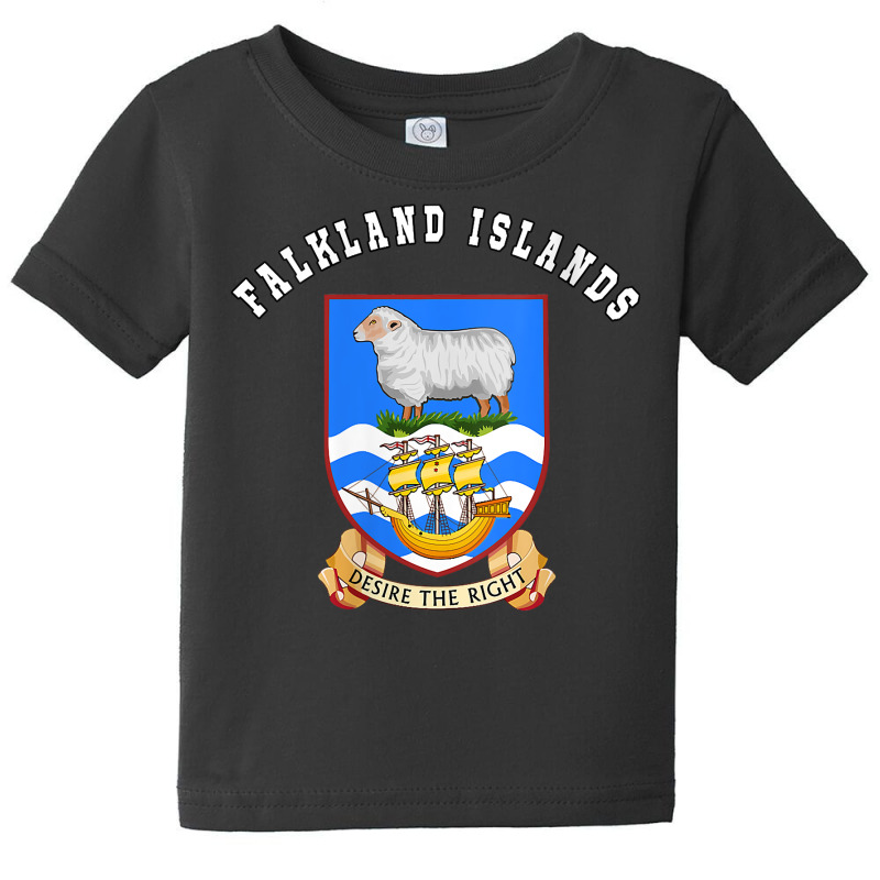 Womens Falkland Islands T Shirt Coat Of Arms Tee Flag Souvenir V Neck Baby Tee by malyahdepetris | Artistshot