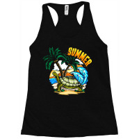 Coconut Tree With Surfboard Racerback Tank | Artistshot