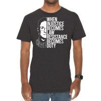 Womens When Injustice Becomes Law Resistance Duty Scotus Rbg Meme V Ne Vintage T-shirt | Artistshot