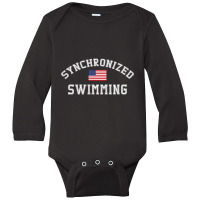 American Flag Synchronized Swimming Long Sleeve Shirt Long Sleeve T Sh Long Sleeve Baby Bodysuit | Artistshot