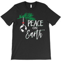 Womens Funny Christmas Tree Lights Ugly Sweater Peace On Earth V Neck T-shirt | Artistshot