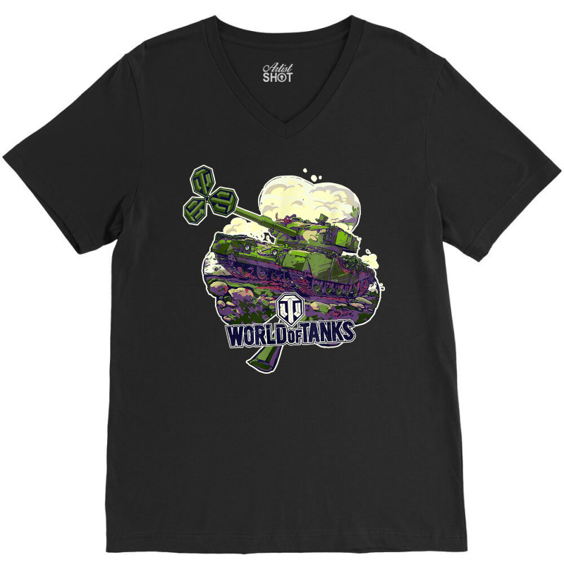 World Of Tanks St Patrick's Day Special Clover Shamrock T Shirt V-neck Tee | Artistshot