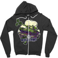 World Of Tanks St Patrick's Day Special Clover Shamrock T Shirt Zipper Hoodie | Artistshot