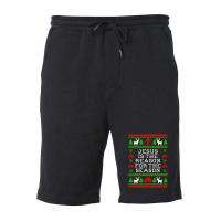 Peace Jesus Is The Reason For The Season Ugly Christmas Fleece Short | Artistshot