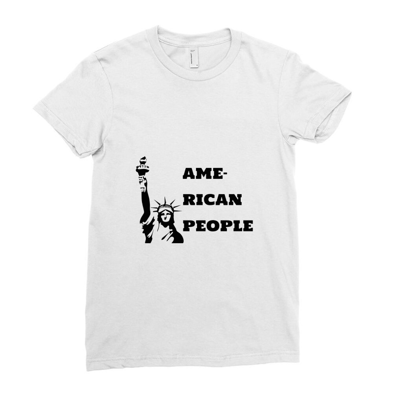 American People Ladies Fitted T-Shirt by pentolkudus | Artistshot