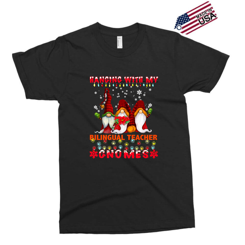 Teacher Hanging With My Bilingual Teacher Gnomes Ugly Xmas Matching 19 Exclusive T-shirt by criticizematter | Artistshot