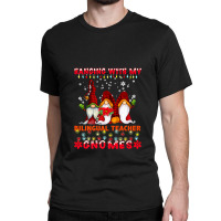 Teacher Hanging With My Bilingual Teacher Gnomes Ugly Xmas Matching 19 Classic T-shirt | Artistshot