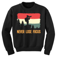 Amateur Photographer T Shirtretro Never Lose Focus Photography Photogr Youth Sweatshirt | Artistshot