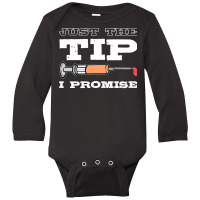 Bloodwork T Shirtjust The Tip Blood Donor Medical Phlebotomist Gift T Long Sleeve Baby Bodysuit | Artistshot