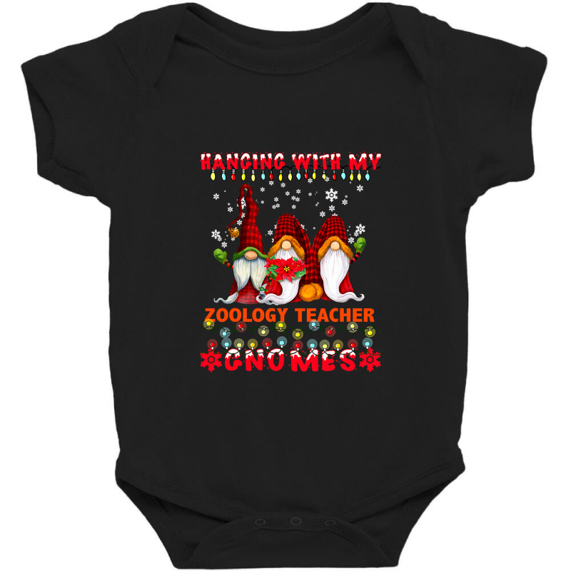 Teacher Hanging With My Zoology Teacher Gnomes Ugly Xmas Matching Baby Bodysuit by criticizematter | Artistshot