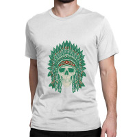 Native American Heritage Headdress Skull Native American Classic T-shirt | Artistshot