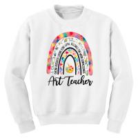 Art Teacher Boho Rainbow Caring Dedicated Loving Vintage T Shirt Youth Sweatshirt | Artistshot