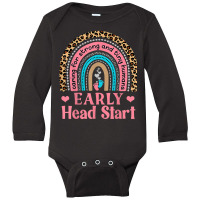 Teacher Cute Early Head Start Rainbow Prek Teacher School Team Long Sleeve Baby Bodysuit | Artistshot