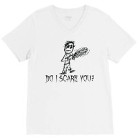 Do I Scare You Halloween Costume Word Design T Shirt V-neck Tee | Artistshot