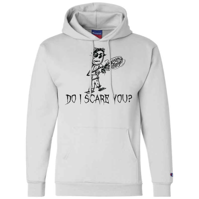 Do I Scare You Halloween Costume Word Design T Shirt Champion Hoodie | Artistshot