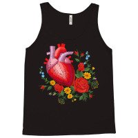 Embroidery T  Shirt Embroidery Embroidered Flowers Flower Floral Natur Tank Top | Artistshot