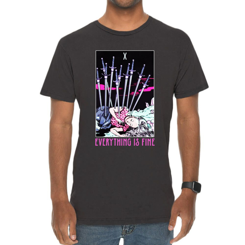 Ten Of Swords Everything Is Fine Vintage T-shirt | Artistshot