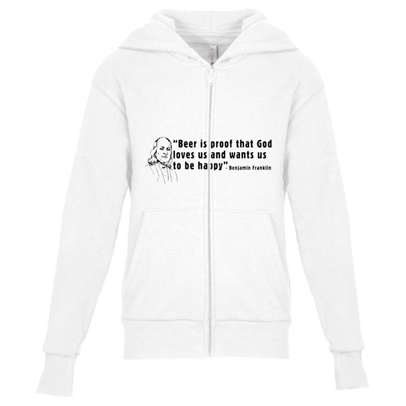 Ben Franklin Youth Zipper Hoodie | Artistshot