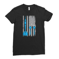 Darts Flag Usa Dartboard Dart Player T Shirt Ladies Fitted T-shirt | Artistshot