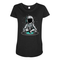 Astronaut Meditation Maternity Scoop Neck T-shirt | Artistshot