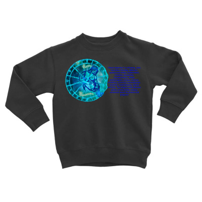 Aquarius Sign Zodiac Astrology Horoscope T-shirt Toddler Sweatshirt Designed By Arnaldo Da Silva Tagarro