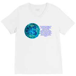 Aquarius Sign Zodiac Astrology Horoscope T-shirt V-Neck Tee | Artistshot