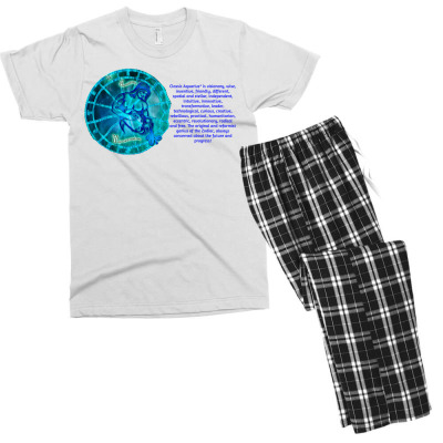 Aquarius Sign Zodiac Astrology Horoscope T-shirt Men's T-shirt Pajama Set Designed By Arnaldo Da Silva Tagarro