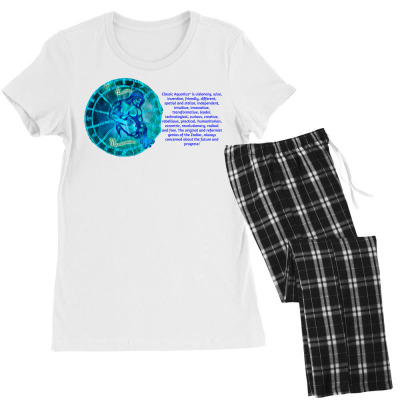 Aquarius Sign Zodiac Astrology Horoscope T-shirt Women's Pajamas Set Designed By Arnaldo Da Silva Tagarro